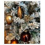 Beautiful 7 Foot Flocked Holiday / Christmas Tree with Variety of Ornaments