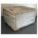 Vintage Wooden Box, Pins and Faux Greenery