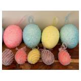 Decorative Pastel Colored Egg Figurines