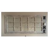 Vintage Window Pane Decorative Wall Hanging