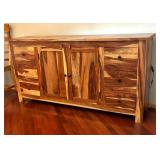 Natural Wood Design Buffett Server / Sideboard / Dual Tone Rustic Sideboard