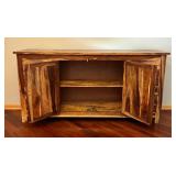 Natural Wood Design Buffett Server / Sideboard / Dual Tone Rustic Sideboard