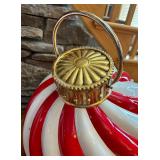 Giant Decorative Christmas Ornament Figurines / Decorative Peppermint Striped 24" Christmas Ornaments