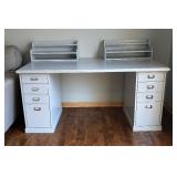Five Piece White Desk with Chair