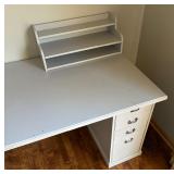 Five Piece White Desk with Chair