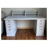 Five Piece White Desk with Chair
