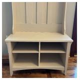 Bush Furniture Salinas Hall Tree with Storage Bench in White