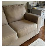 Neutral Colored Upholstered Loveseat / Sofa