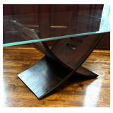 Steve Silver Noland Wood and Glass Coffee Table