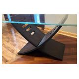 Steve Silver Noland Wood and Glass Coffee Table