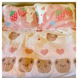 Adorable Twin Duvet Cover Set Fluffy Duvet Cover and Pillow Shams with Pillows and Duvet Filler