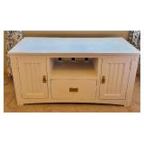 Farmhouse / Rustic Solid White Media Stand