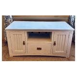 Farmhouse / Rustic Solid White Media Stand