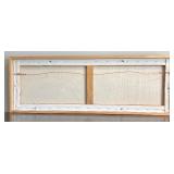 Fun Canvas Framed Wall Print "3 Cupcakes" in Pink with Raspberries / Cupcake Wall Art