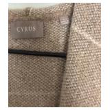 Cyprus Tan Plaid Sweater Jacket