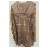Cyprus Tan Plaid Sweater Jacket