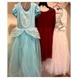 Three Fantastic Dress Up Dresses and White Shoes