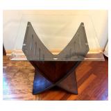 Steve Silver Noland Wood and Glass Accent Table