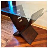Steve Silver Noland Wood and Glass Accent Table