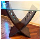 Steve Silver Noland Wood and Glass Accent Table