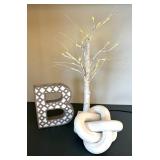 Birch Tree Decor, B Decor and Geometric Figurine