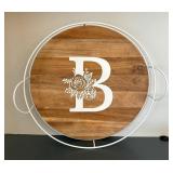 Croftton "B" Tray and Wooden Pedestal Plate