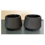 Desktop Organizer and Two Netter Homes & Gardens Planter Pots