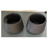 Desktop Organizer and Two Netter Homes & Gardens Planter Pots