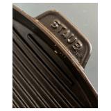 Two Cast Iron Staub Griddle Pans