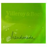 Gorgeous Handmade Green Glass Vase by Villeroy & Boch