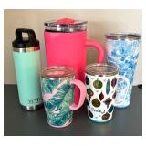 Six Insulated Mugs by Yeti, Swig and Refresher