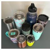 Nine Insulated Tumblers by Stanley, Swig, Yeti, Manna, Takeya and Orca