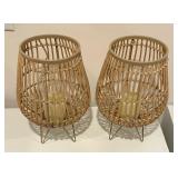 Pair of Bent Wood Candle Holders