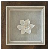 Three White Decorative Floral Wall Hangings