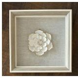 Three White Decorative Floral Wall Hangings
