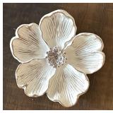 Three White Decorative Floral Wall Hangings