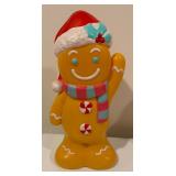 Santa and Gingerbread Man Blow Mold Sculptures