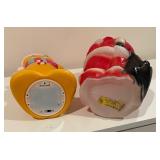 Santa and Gingerbread Man Blow Mold Sculptures