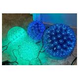 Four Blue and Green Light Up Balls