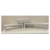 Three Decorative White Shelves