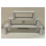 Three Decorative White Shelves