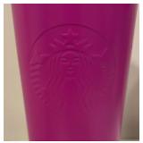 Six Starbucks Tumblers including Starbucks Glitter Hearts Cup - Valentines Day 2021