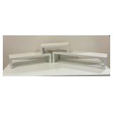 Set of Three Decorative White Shelves