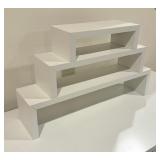 Set of Three Decorative White Shelves