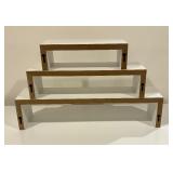Set of Three Decorative White Shelves