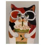Cute Cat Print by Delsie Walters