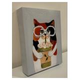 Cute Cat Print by Delsie Walters