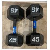 20 and 45 Pound Weights by Fitness Gear and Weider