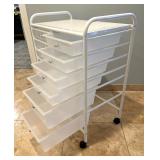 12 Drawer White Organizational Cart