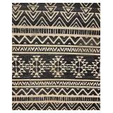 Ruggable Linear Diamond Area Rug and Pad